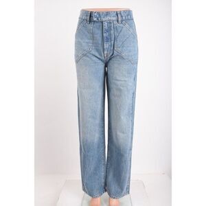 Triarchy Ms. Keaton Farmstand Baggy Jeans Blue Recycled & Organic Cotton Sz 24
